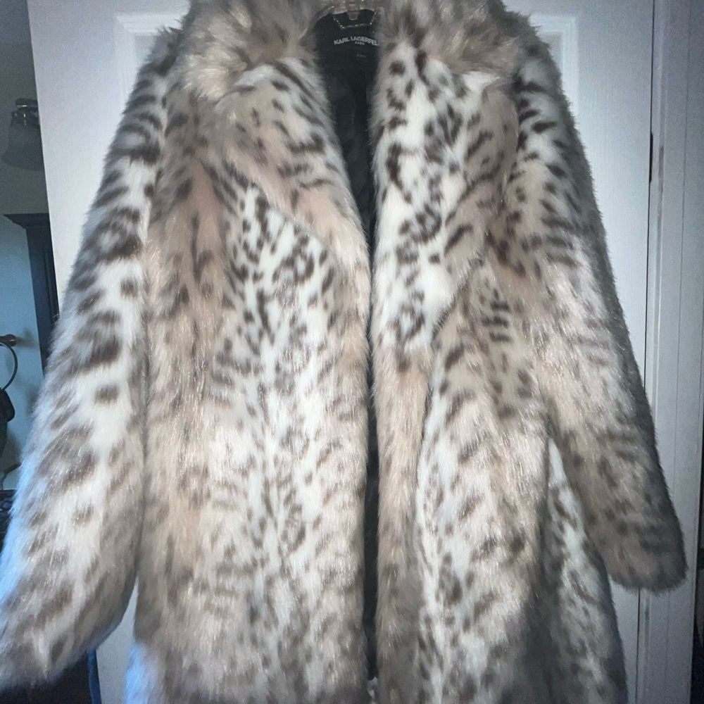 Karl Lagerfeld XL Faux Fur Coat